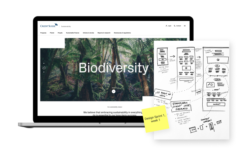 Design Sprints for a new sustainability presence