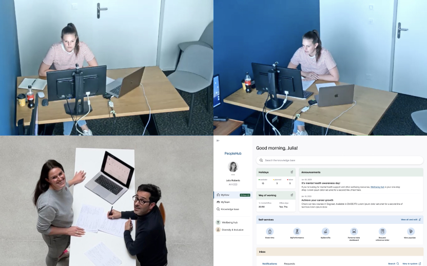 Designing new flows, and an HR employee dashboard